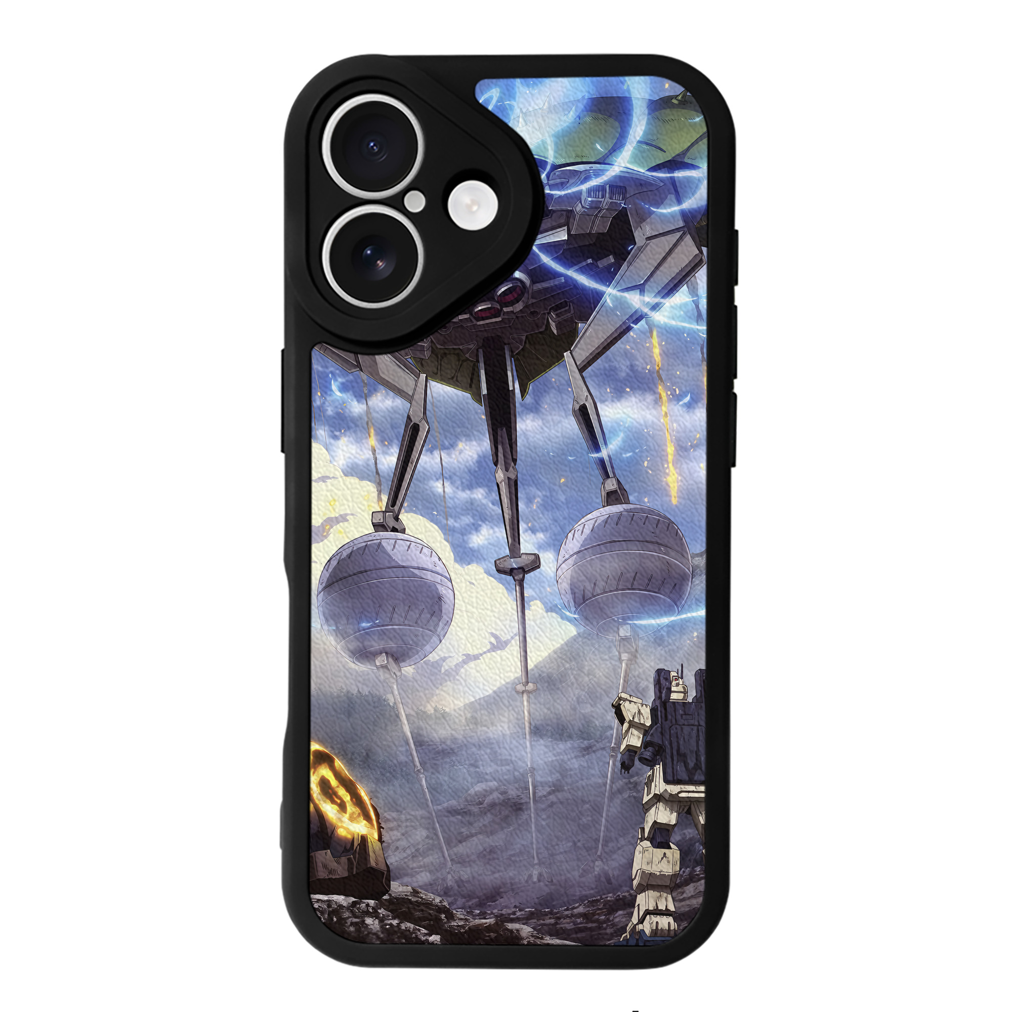 （画像用） 機動戦士ガンダム Mobile Suit Gundam 【iPhone 16シリーズ対応】シリコンスマホケース（レザー調） 材質：シリコン